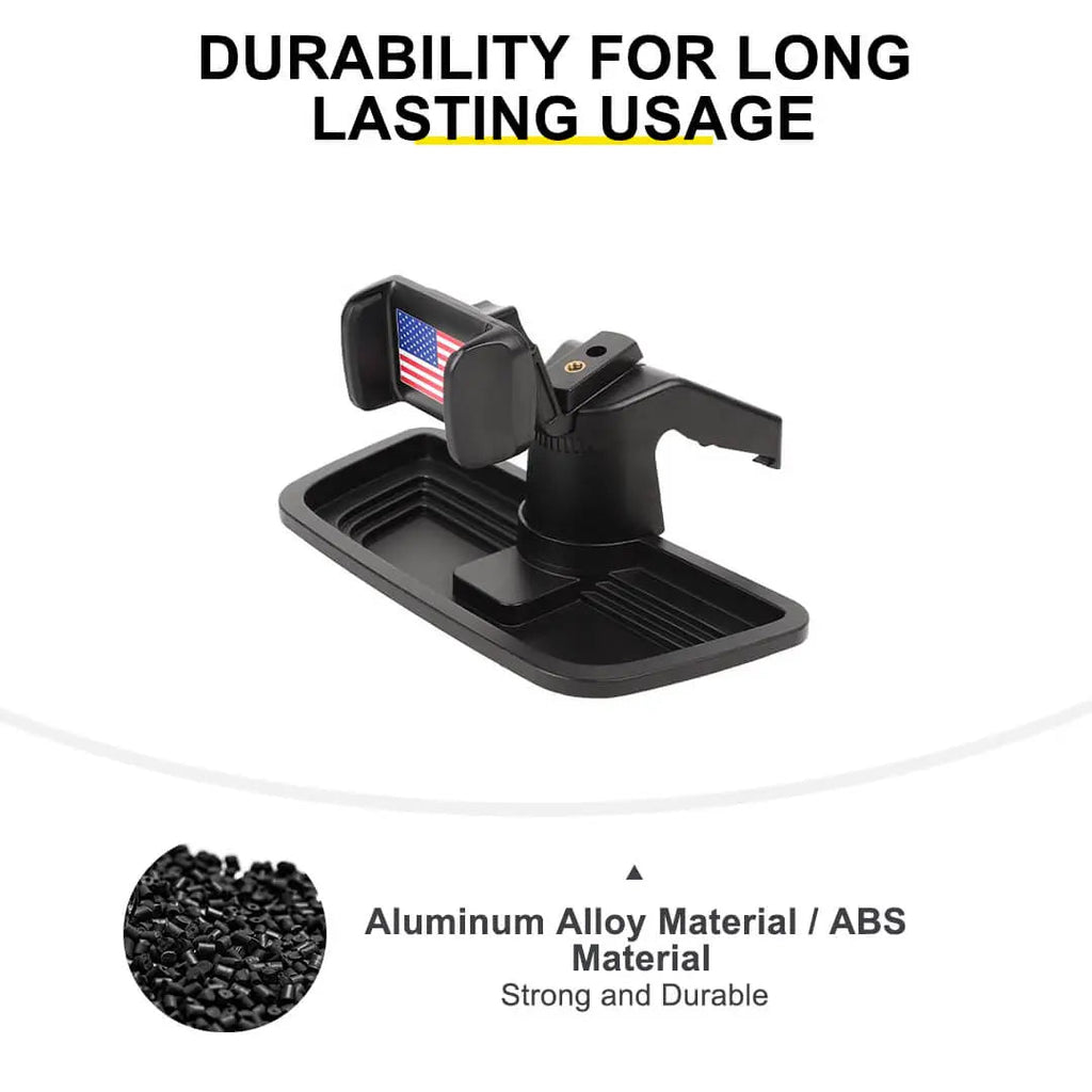 For 2012-2018 Jeep Wrangler JK Interior Center Console Phone Bracket Holder Storage Tray Dashboard