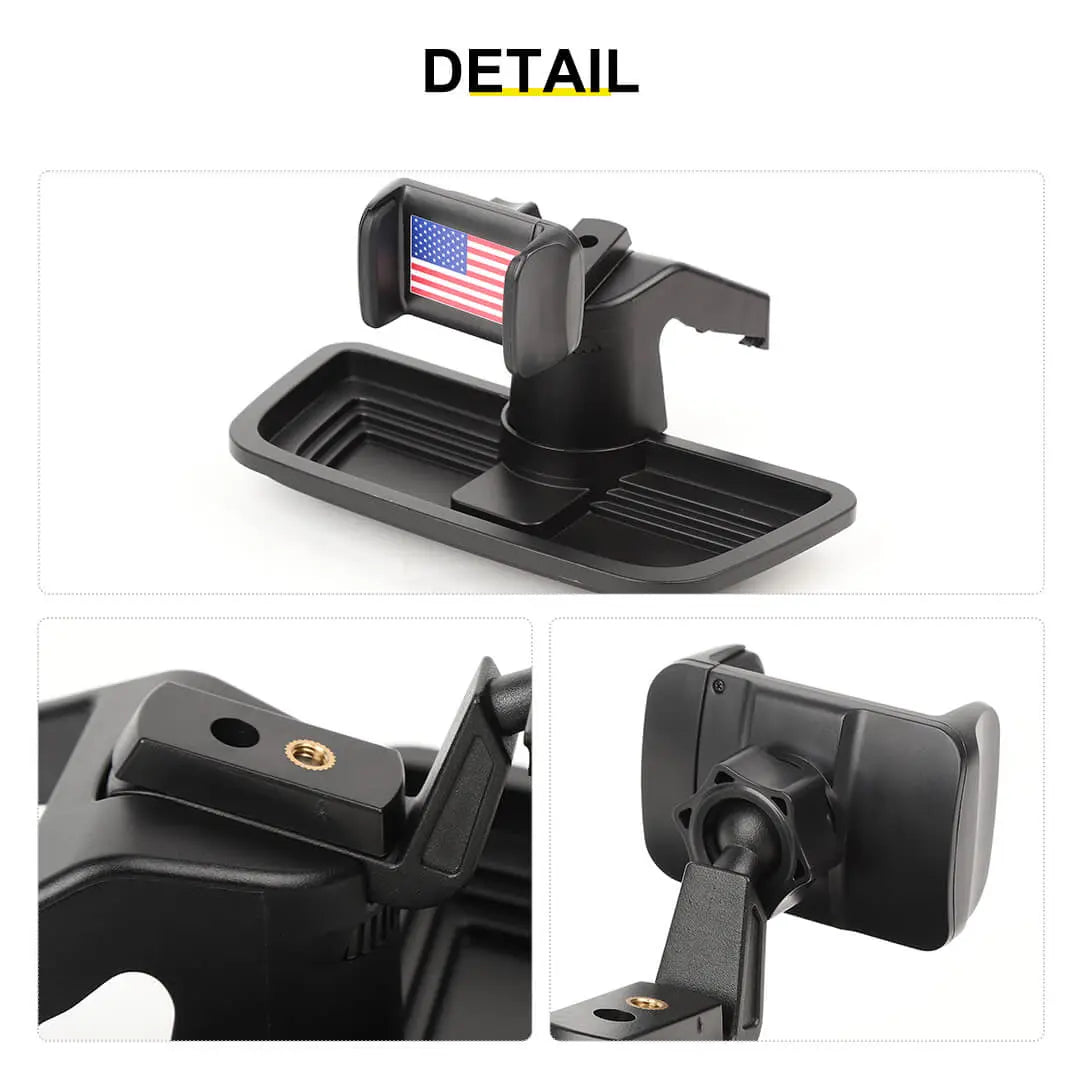 For 2012-2018 Jeep Wrangler JK Interior Center Console Phone Bracket Holder Storage Tray Dashboard