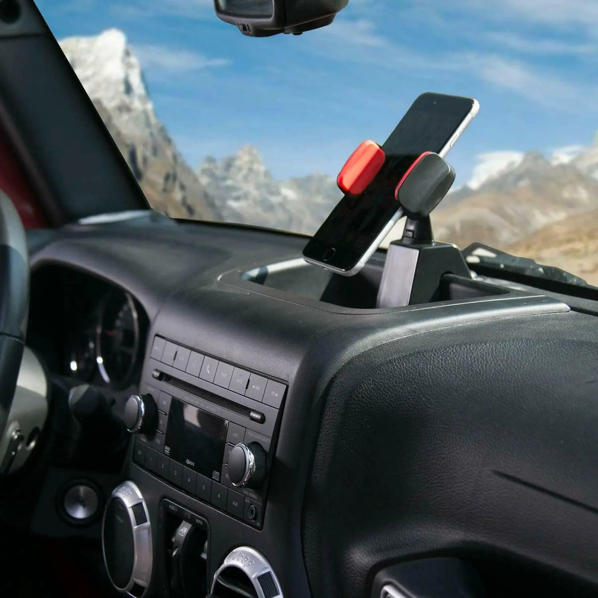 For 2012-2018 Jeep Wrangler JK JKU Adjustable Car Phone Holder Cellphone Mount Bracket