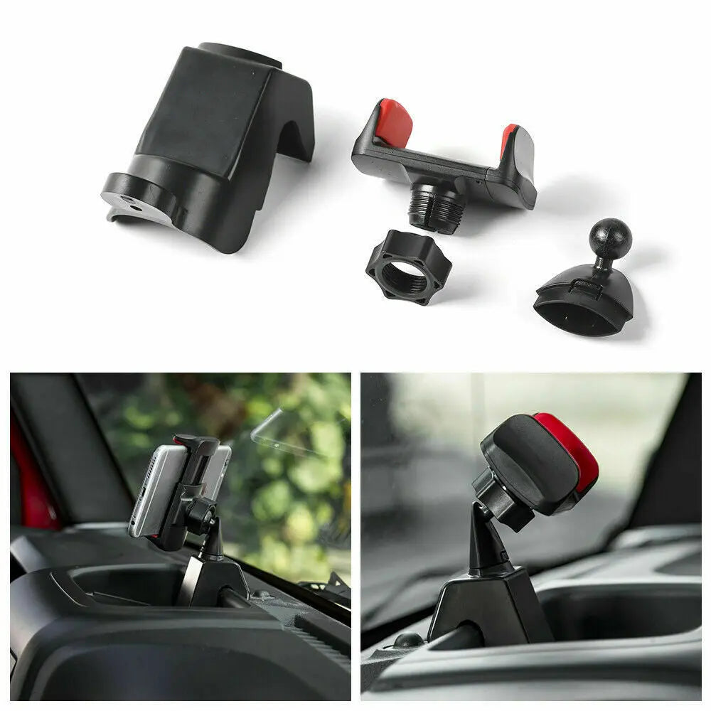 For 2012-2018 Jeep Wrangler JK JKU Adjustable Car Phone Holder Cellphone Mount Bracket