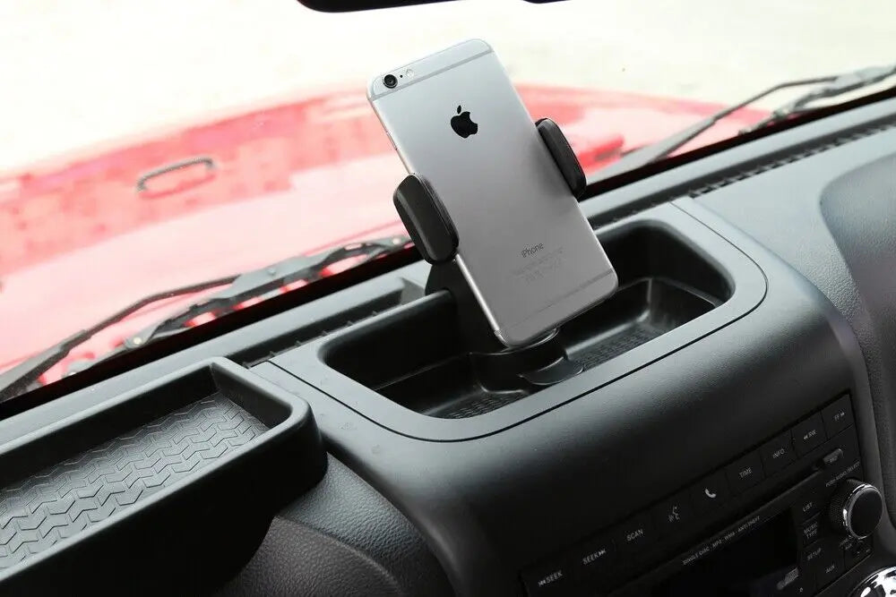 For 2012-2018 Jeep Wrangler JK JKU Dash Tray Storage Box With Phone Holder