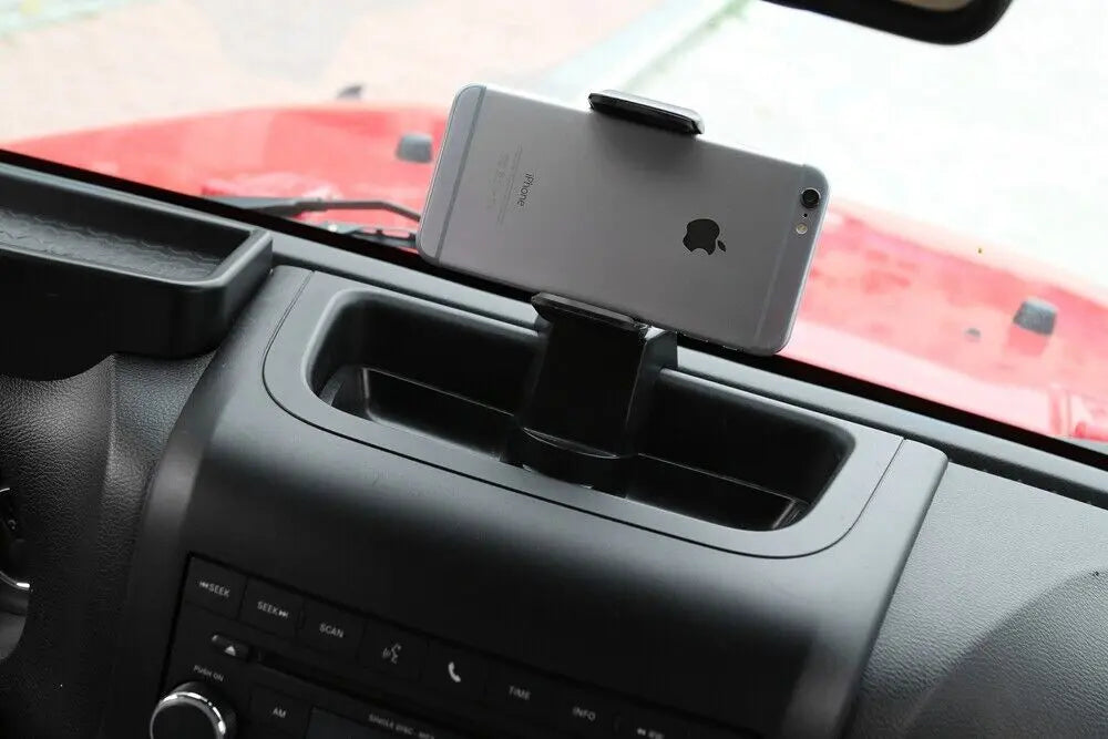 For 2012-2018 Jeep Wrangler JK JKU Dash Tray Storage Box With Phone Holder