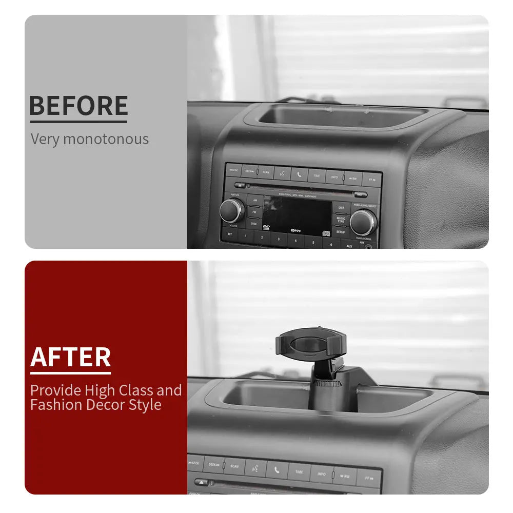 For 2012-2018 Jeep Wrangler JK JKU Dash Tray Storage Box With Phone Holder