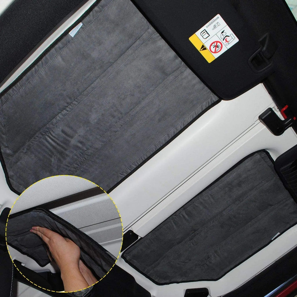 For 2012-2018 Jeep Wrangler JK & Unlimited 4-Door Hardtop Headliner Roof Heat Insulation Kit (Grey)
