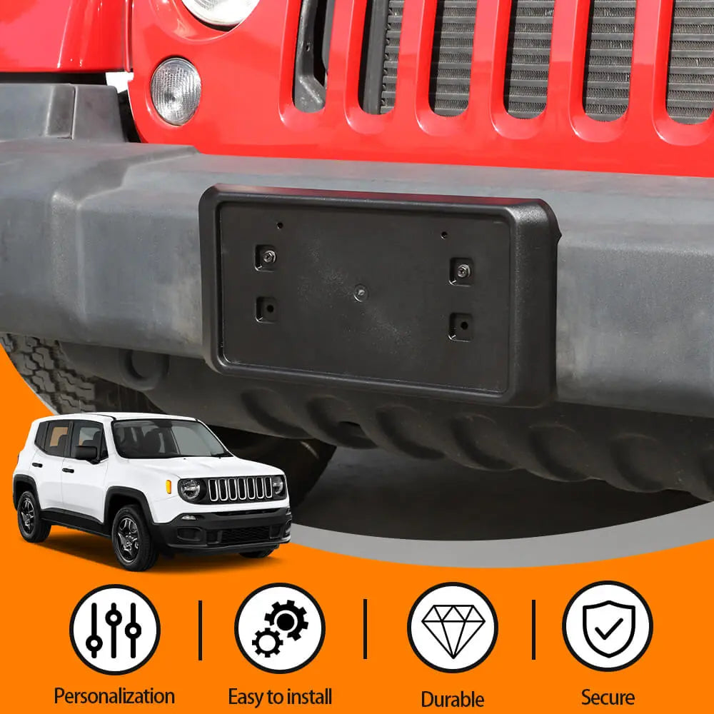 For 2013-2018 Jeep JK JKU Front License Plate Mounting Bracket ABS