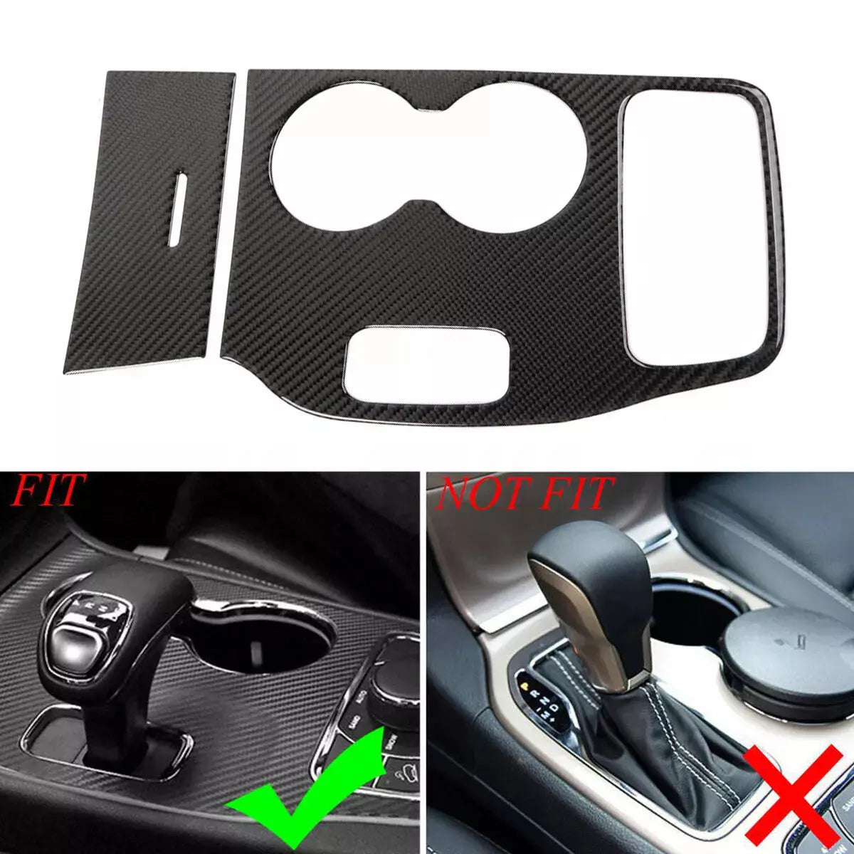For 2014-2016 Jeep Grand Cherokee WK2 Inner Gear Shift Panel Trim Cover Kit