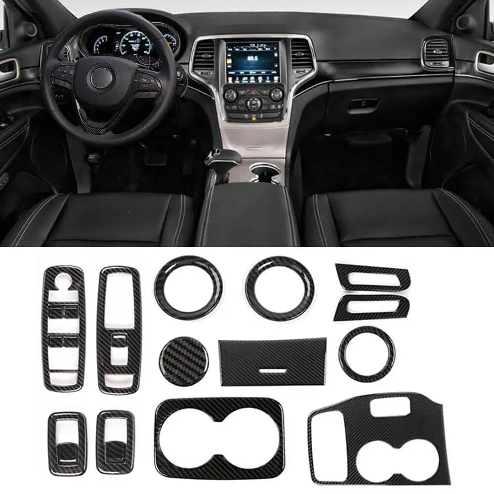 For 2014-2015 Jeep Grand Cherokee Interior Center Console Decoration Cover Trim Kit (13 pcs)