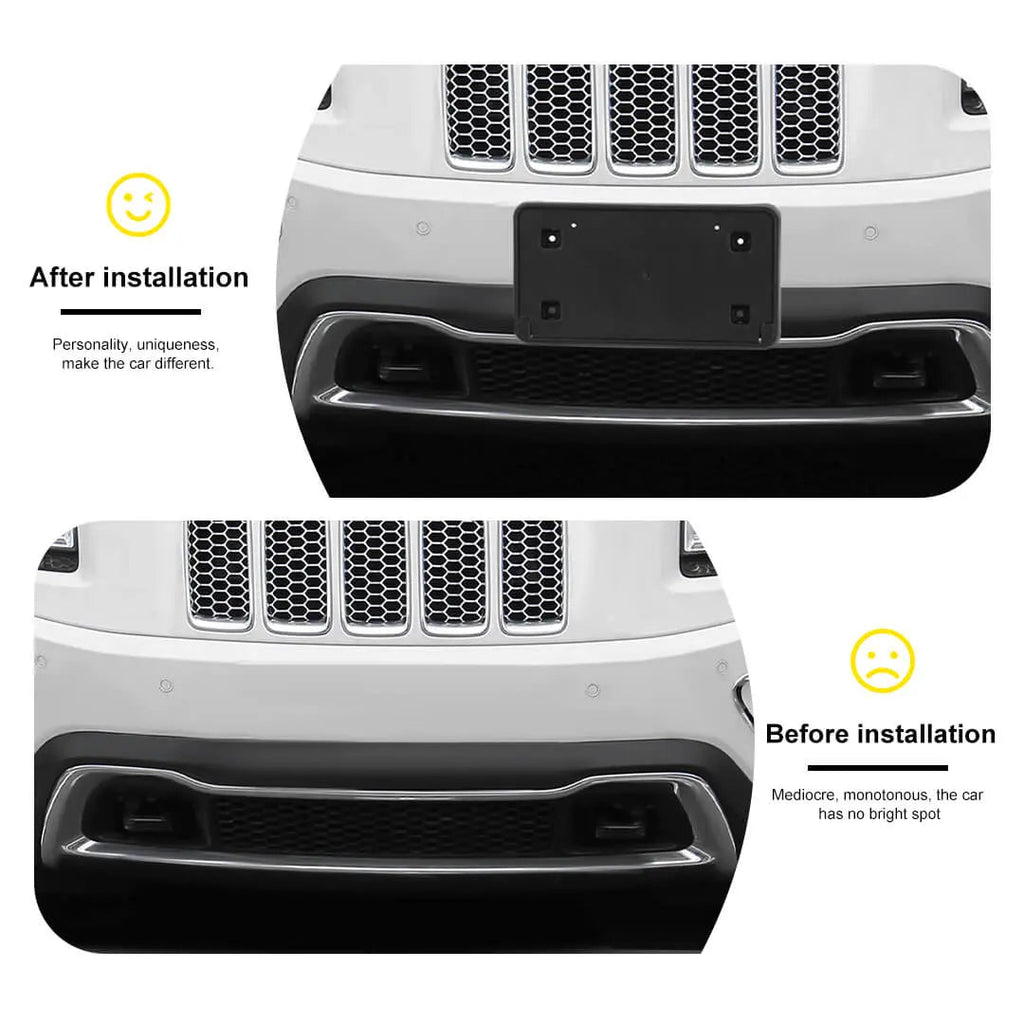 For 2014-2016 Jeep Grand Cherokee WK2 Car Front Bumper License Plate Bracket Holder