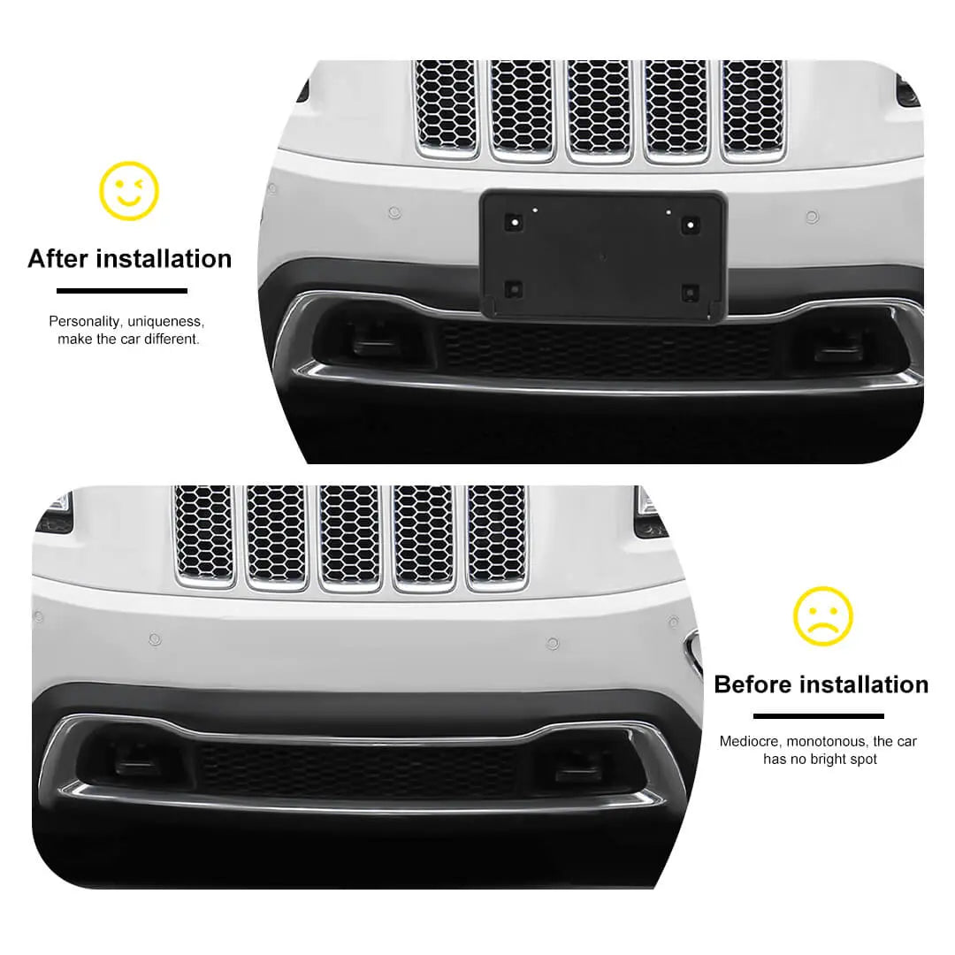 For 2014-2016 Jeep Grand Cherokee WK2 Car Front Bumper License Plate Bracket Holder