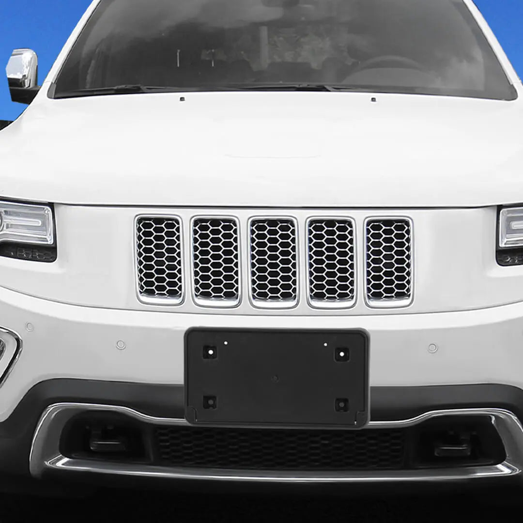 For 2014-2016 Jeep Grand Cherokee WK2 Car Front Bumper License Plate Bracket Holder