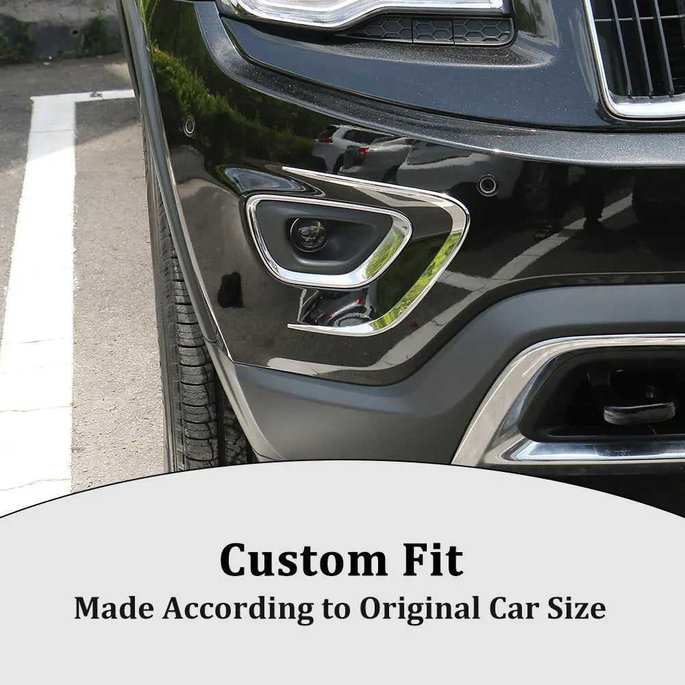 For 2014-2016 Jeep Grand Cherokee WK2 Exterior Front Fog Light Strip Bezels Trim