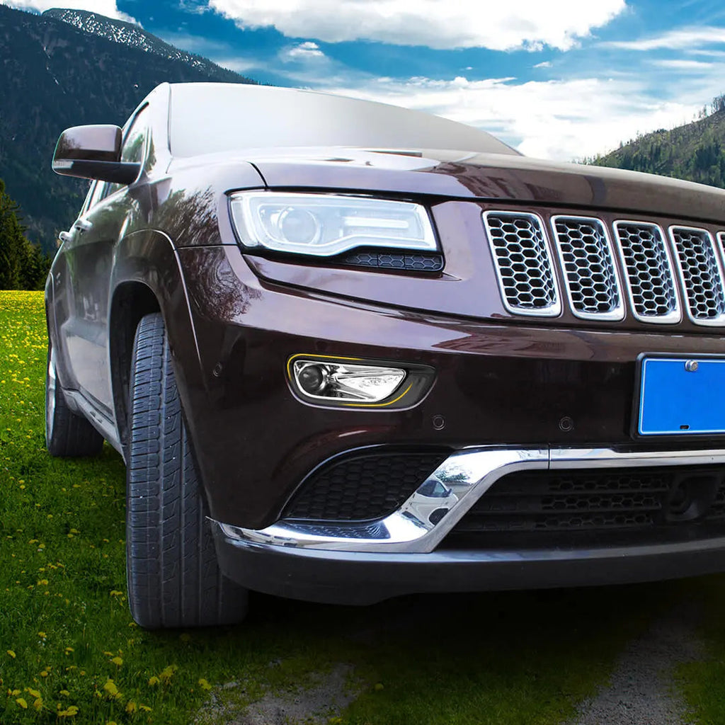 For 2014-2016 Jeep Grand Cherokee WK2 Front Fog Light Cover Lamp Bezel Trim (2 pcs)