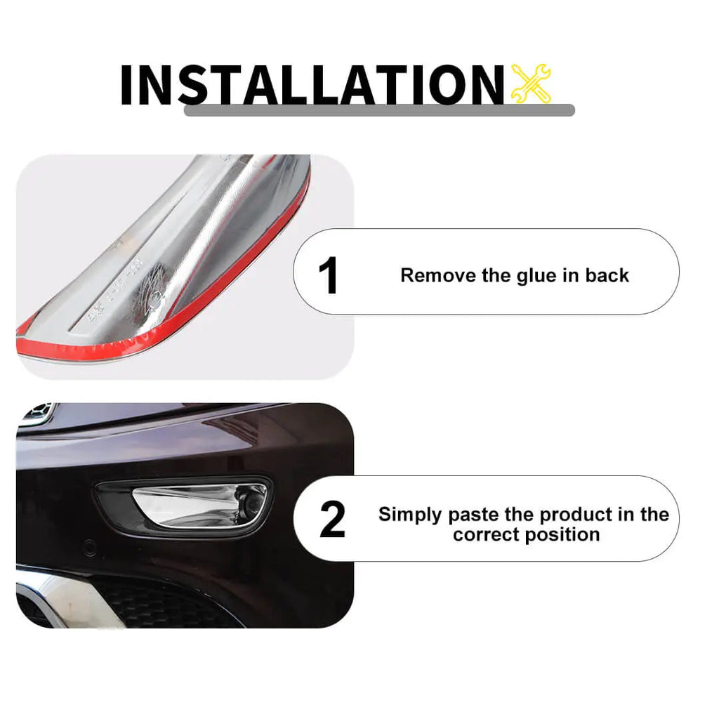 For 2014-2016 Jeep Grand Cherokee WK2 Front Fog Light Cover Lamp Bezel Trim (2 pcs)