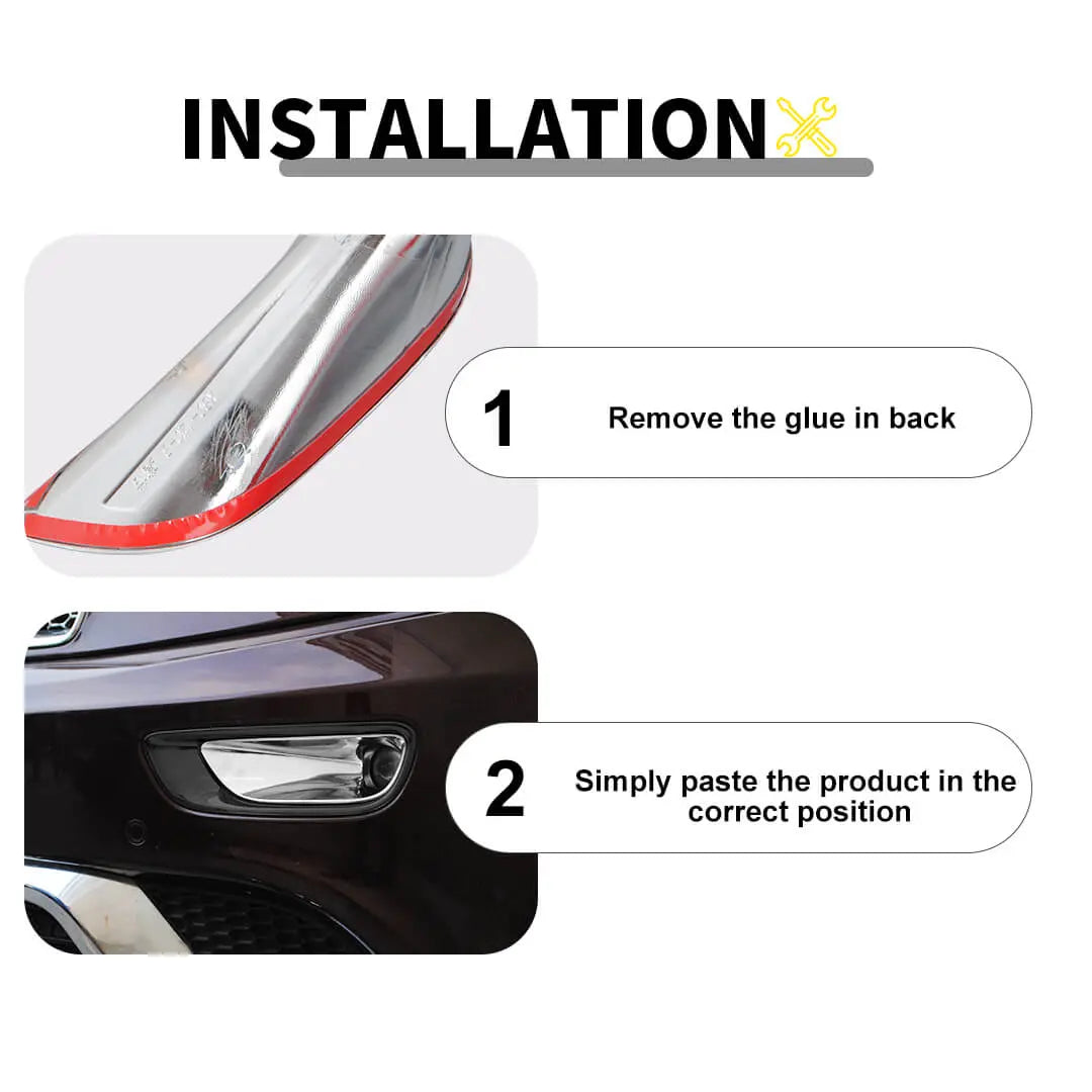 For 2014-2016 Jeep Grand Cherokee WK2 Front Fog Light Cover Lamp Bezel Trim (2 pcs)
