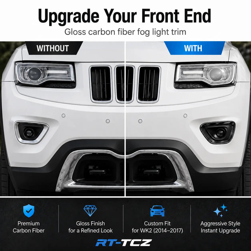 For 2014-2016 Jeep Grand Cherokee WK2 Front Fog Light Trim Lamp Bezel
