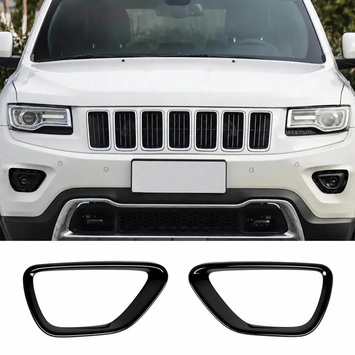 For 2014-2016 Jeep Grand Cherokee WK2 Front Fog Light Trim Lamp Bezel