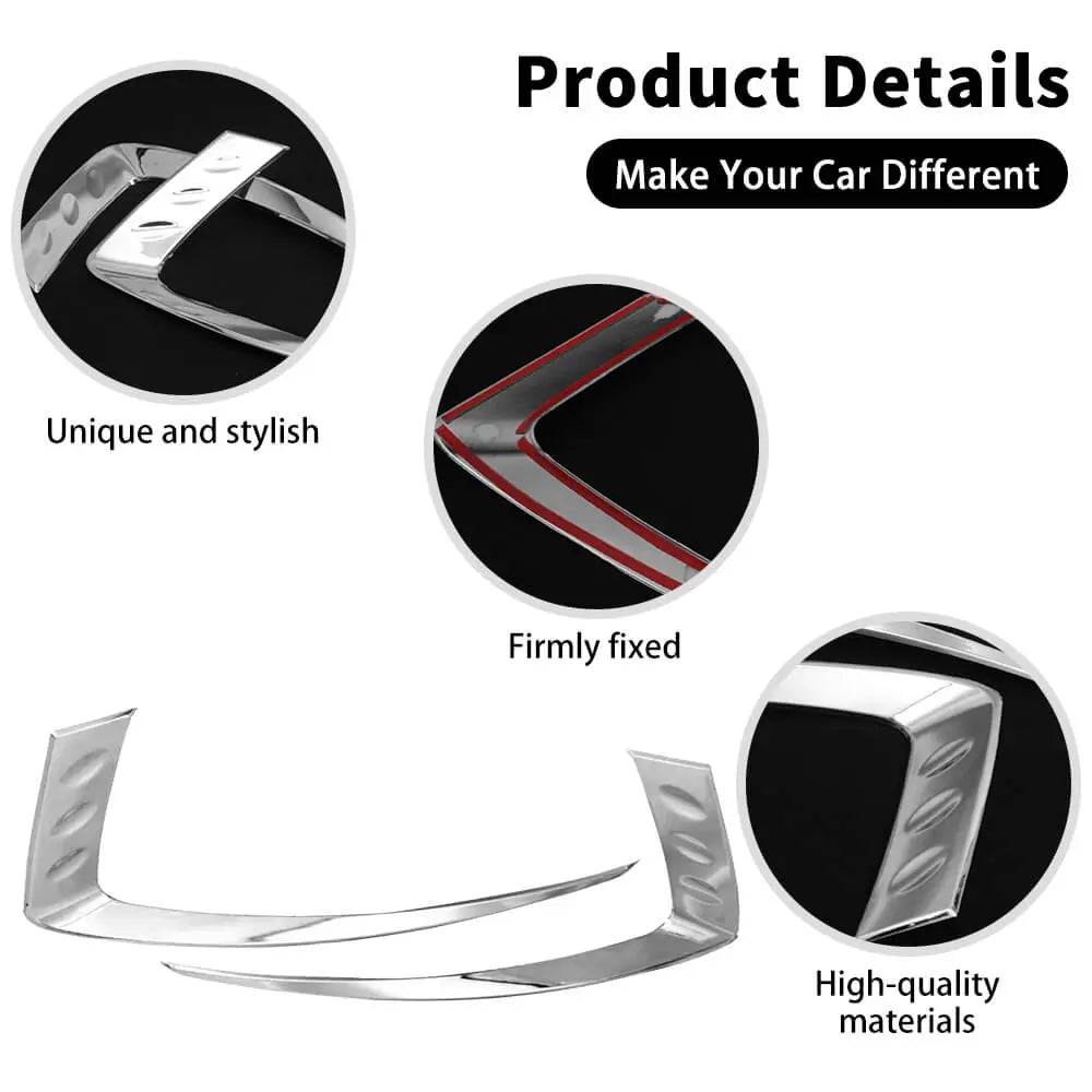 For 2014-2016 Jeep Grand Cherokee WK2 Front Headlight Light Molding Eyebrow Trim