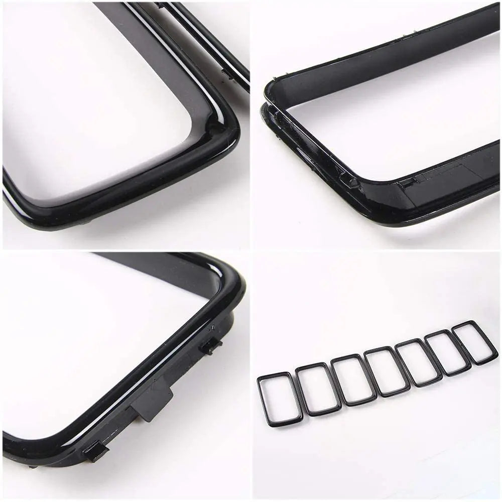 For 2014-2016 Jeep Grand Cherokee WK2 Grille Inserts Clip-on Grill Cover Trim Kit
