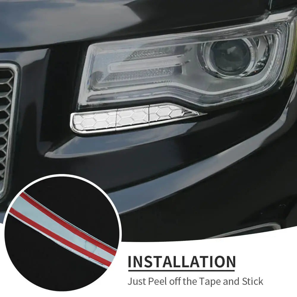 For 2014-2016 Jeep Grand Cherokee WK2 Headlight Cleaning Cover Trim Bezels