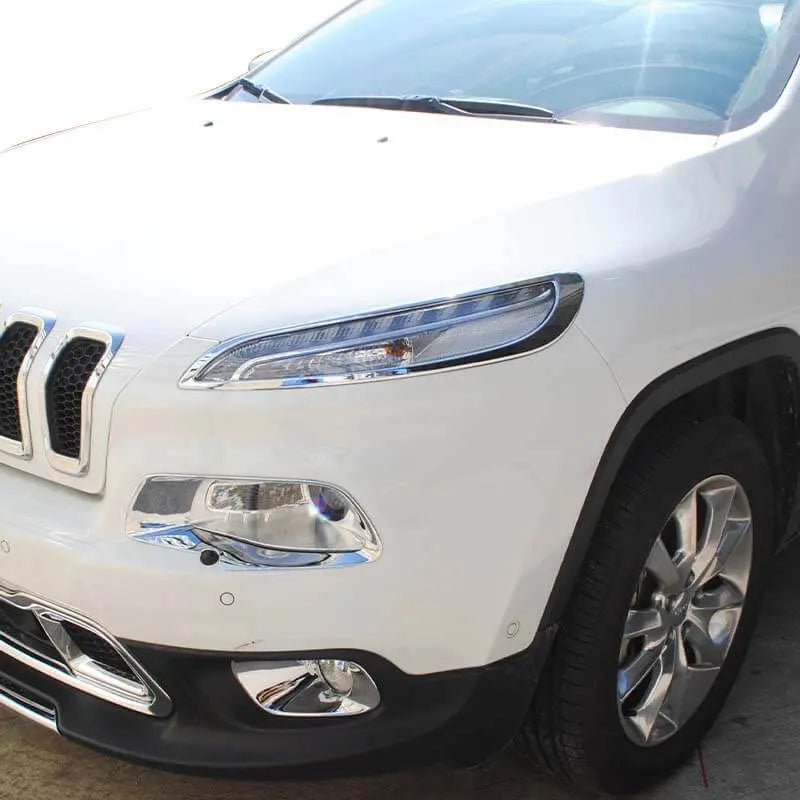 For 2014-2017 Jeep Cherokee Daytime Running Light Bezels Trim 2Pcs