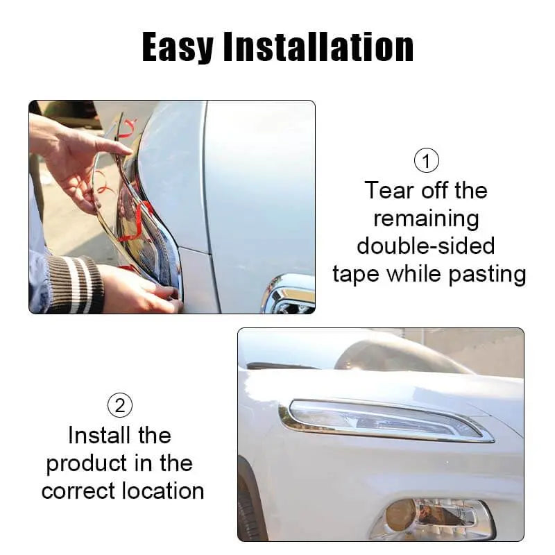 For 2014-2017 Jeep Cherokee Daytime Running Light Bezels Trim 2Pcs