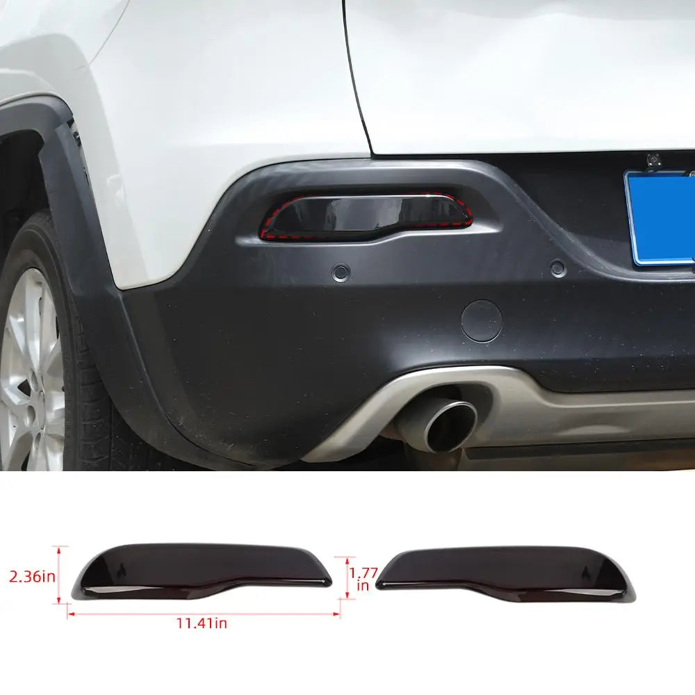 For 2014-2017 Jeep Cherokee Rear Fog Lamp Cover Decors  Blackened