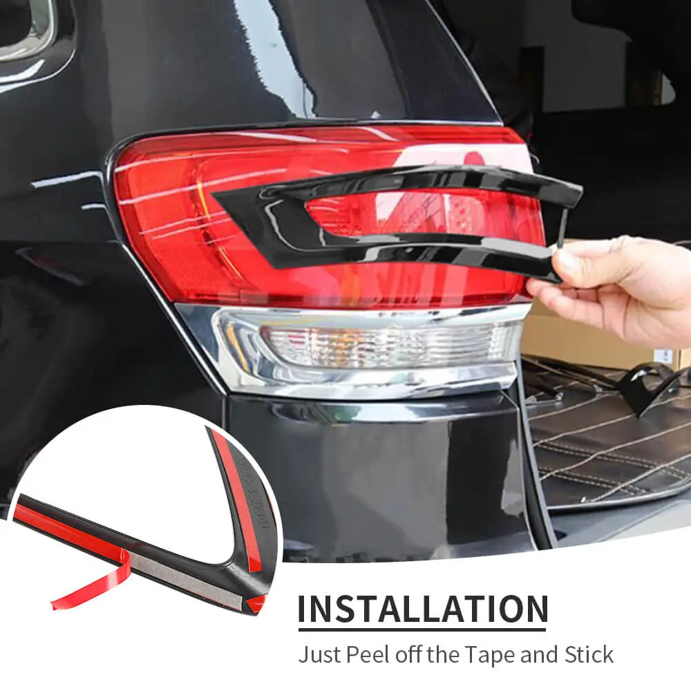For 2014-2017 Jeep Grand Cherokee WK2 6-Piece Tail Lamp & Fog Light Cover Trim Kit Set