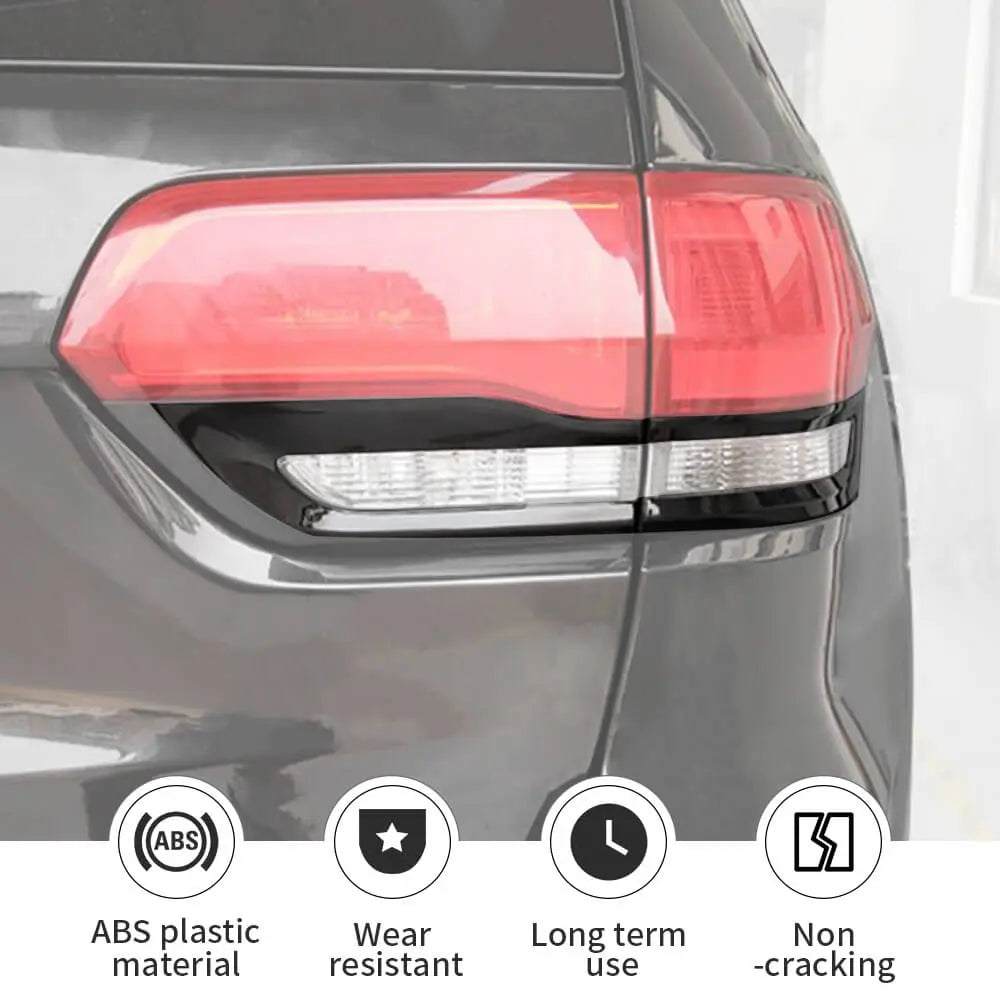 For 2014-2017 Jeep Grand Cherokee WK2 6-Piece Tail Lamp & Fog Light Cover Trim Kit Set