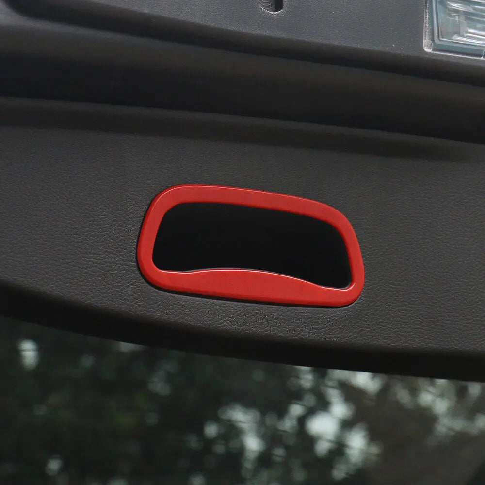For 2014-2018 Jeep Cherokee 2x Rear Trunk Bezel Handle Grab Cover Trim Ring