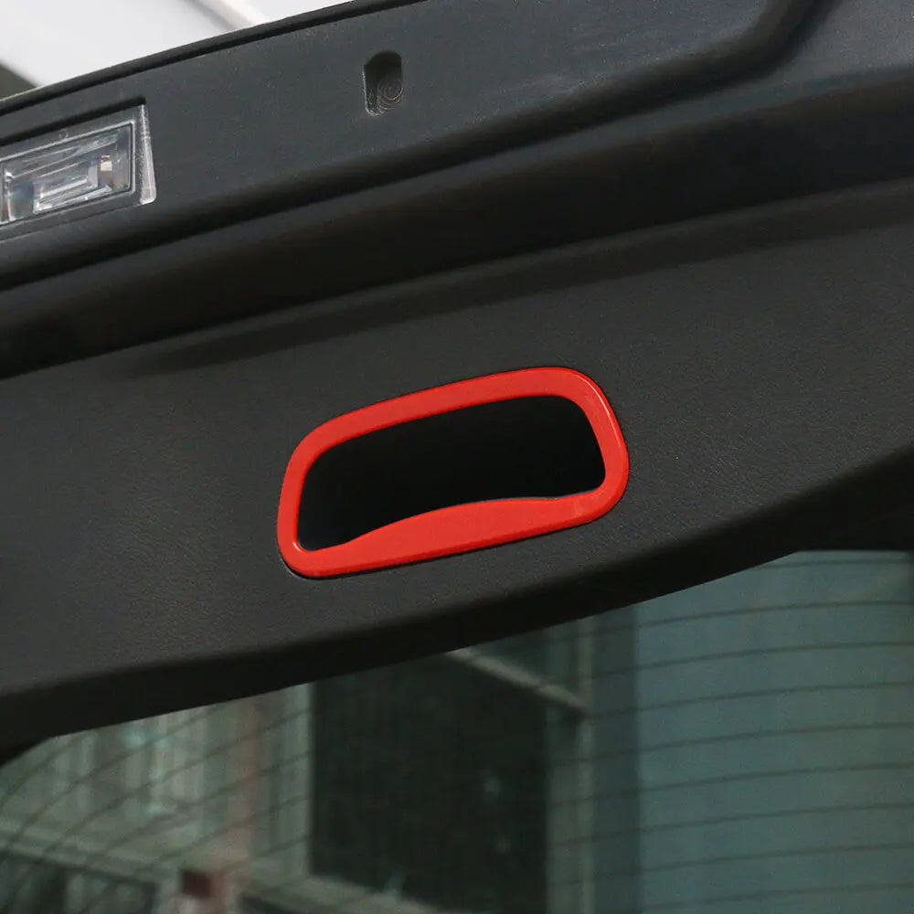 For 2014-2018 Jeep Cherokee 2x Rear Trunk Bezel Handle Grab Cover Trim Ring