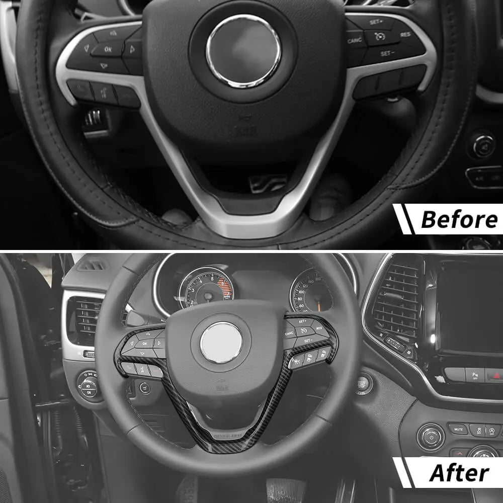For 2014-2018 Jeep Cherokee 17 x Inner Center Console & Door Trim Kit