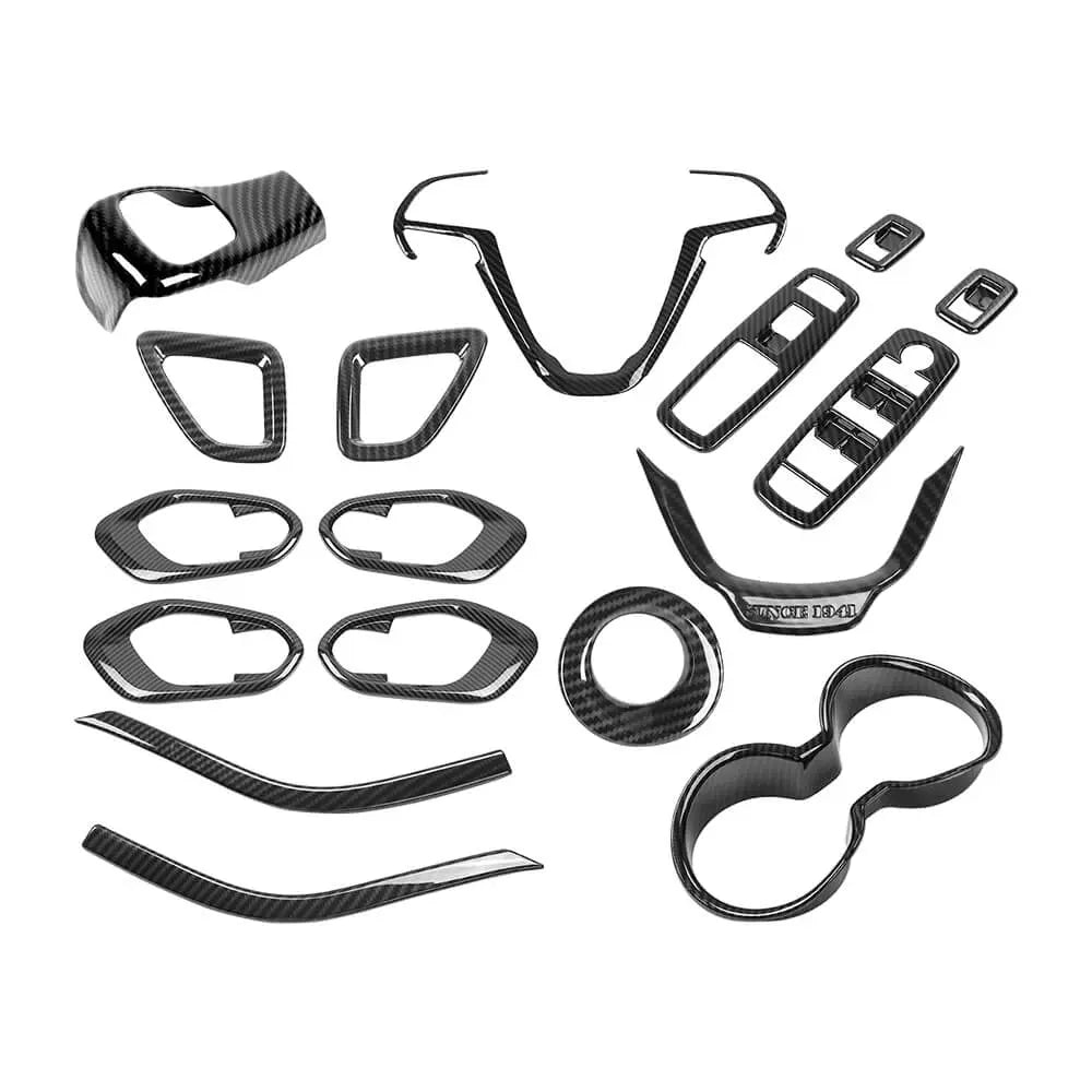 For 2014-2018 Jeep Cherokee 17 x Inner Center Console & Door Trim Kit