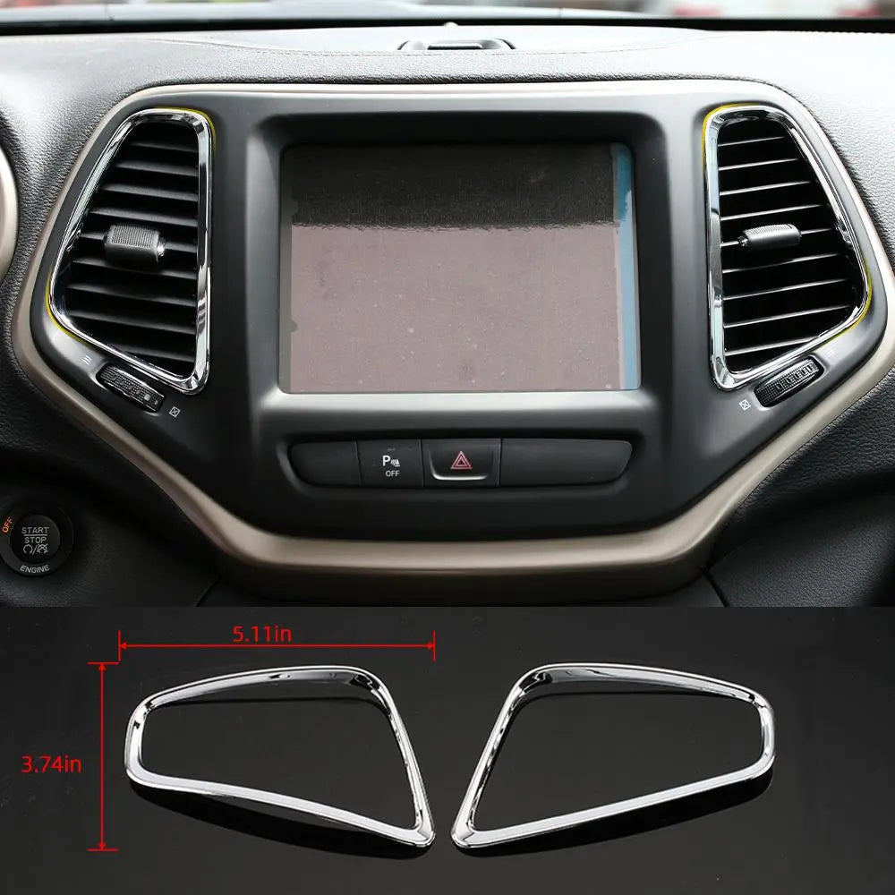For 2014-2018 Jeep Cherokee Car GPS Navigation Air Vent Cover Trim