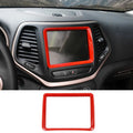 For 2014-2018 Jeep Cherokee Interior Navigation GPS Touch Screen Panel Frame Trim