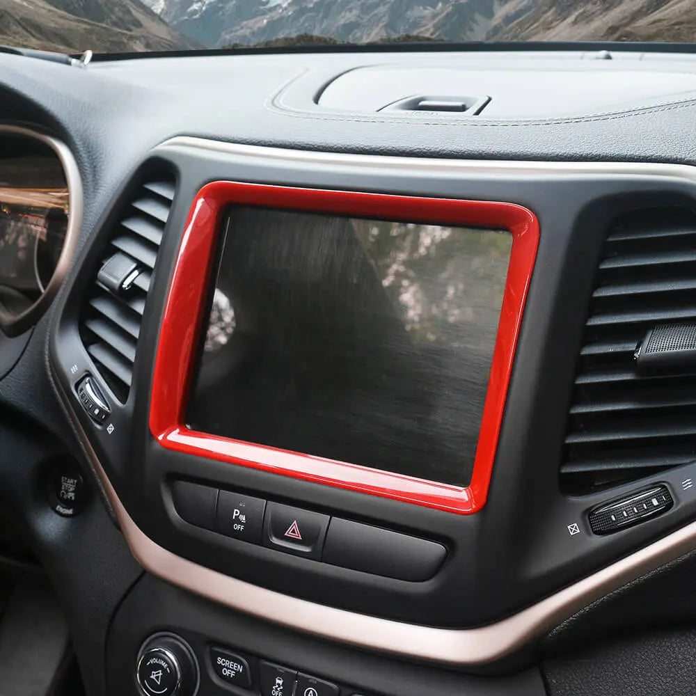 For 2014-2018 Jeep Cherokee Interior Navigation GPS Touch Screen Panel Frame Trim