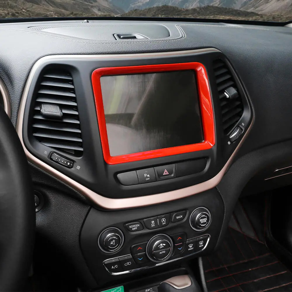 For 2014-2018 Jeep Cherokee Interior Navigation GPS Touch Screen Panel Frame Trim
