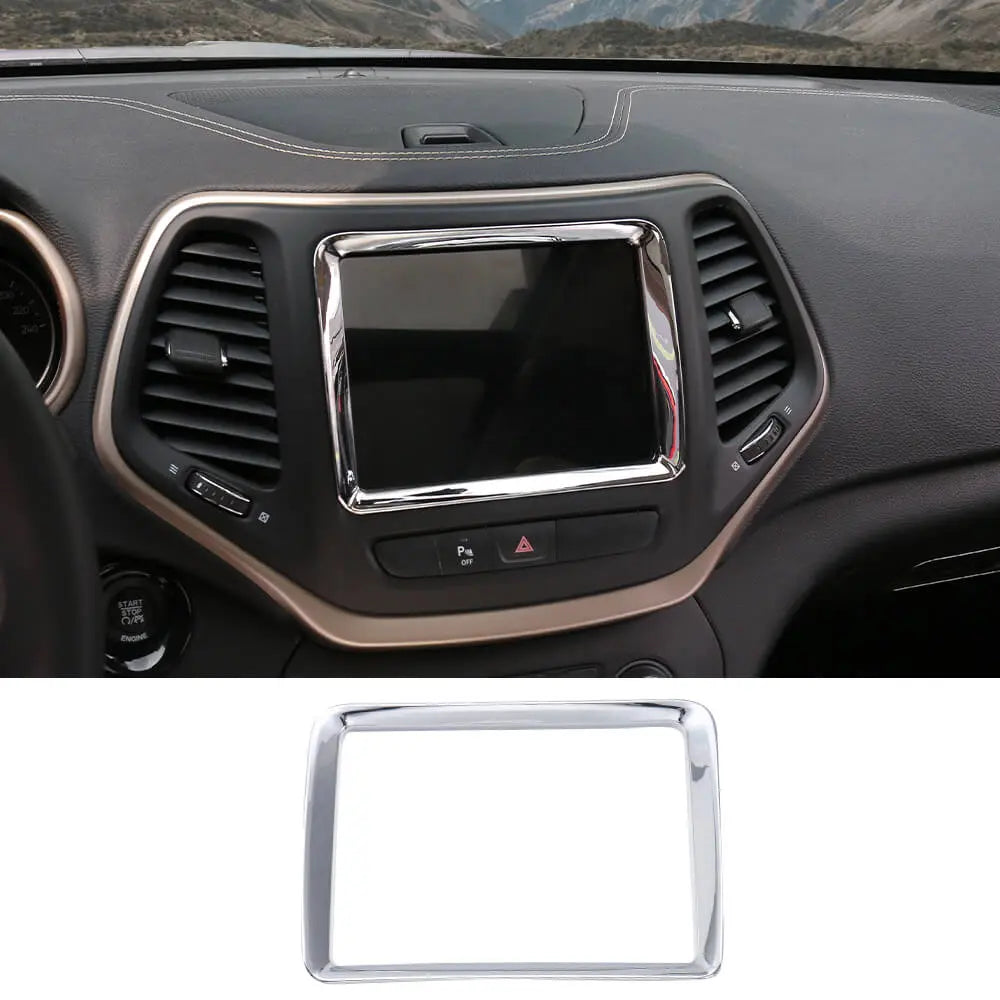 For 2014-2018 Jeep Cherokee Interior Navigation GPS Touch Screen Panel Frame Trim