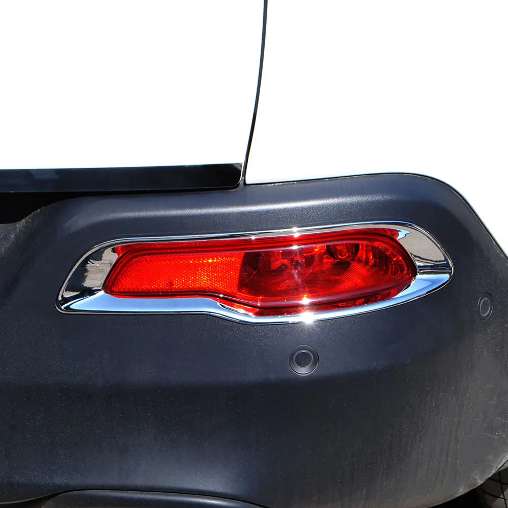 For 2014-2018 Jeep Cherokee Rear Bumper Fog lamp Light Bezels Trim Chrome