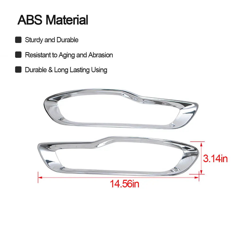 For 2014-2018 Jeep Cherokee Rear Bumper Fog lamp Light Bezels Trim Chrome