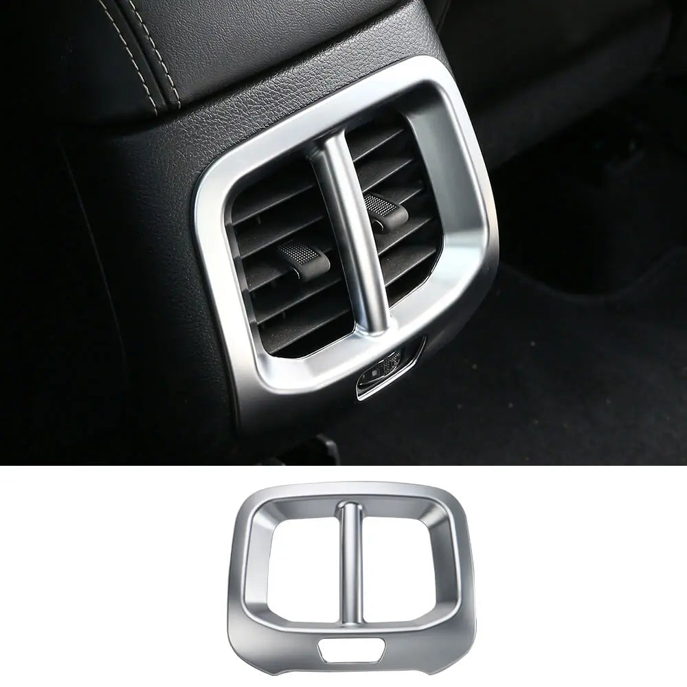 For 2014-2018 Jeep Cherokee Rear Seat Air Vent Outlet Cover Trim Frame Silver