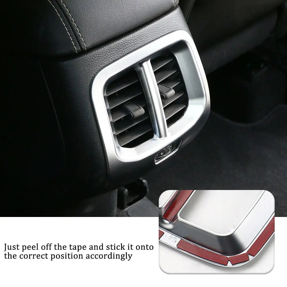 For 2014-2018 Jeep Cherokee Rear Seat Air Vent Outlet Cover Trim Frame Silver