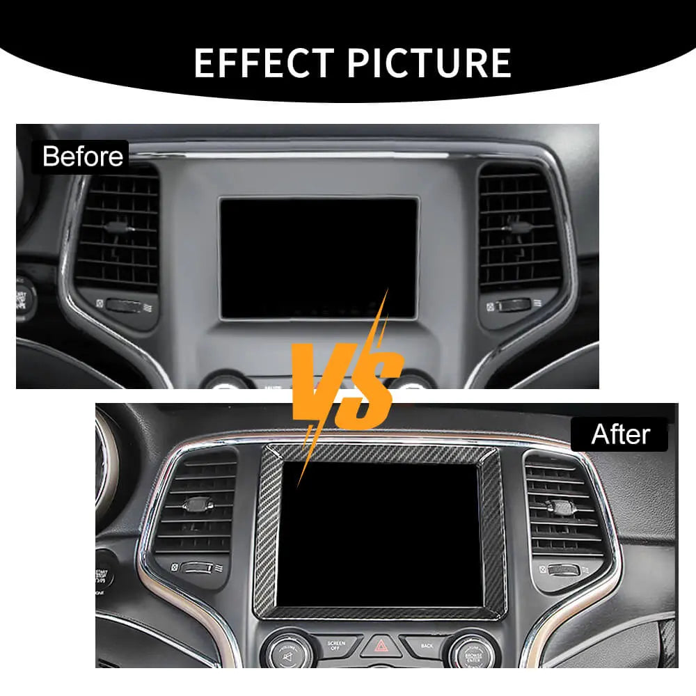 For 2014-2018 Jeep Grand Cherokee WK2 8.4inch Front Center Console GPS Decoration Frame Trim