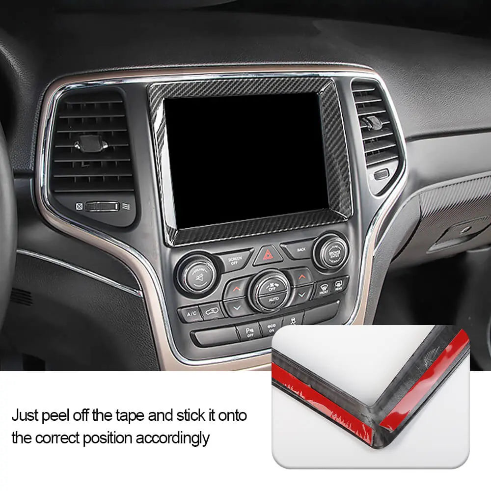 For 2014-2018 Jeep Grand Cherokee WK2 8.4inch Front Center Console GPS Decoration Frame Trim