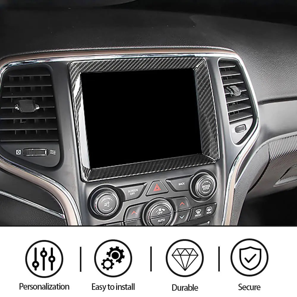 For 2014-2018 Jeep Grand Cherokee WK2 8.4inch Front Center Console GPS Decoration Frame Trim