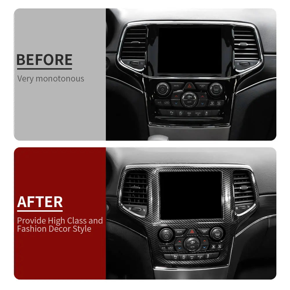 For 2014-2018 Jeep Grand Cherokee WK2 GPS Navigation Panel Trim Cover Bezel