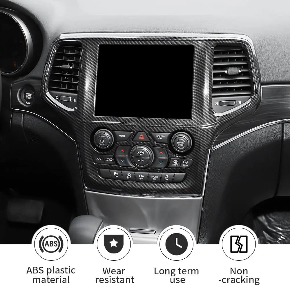 For 2014-2018 Jeep Grand Cherokee WK2 GPS Navigation Panel Trim Cover Bezel