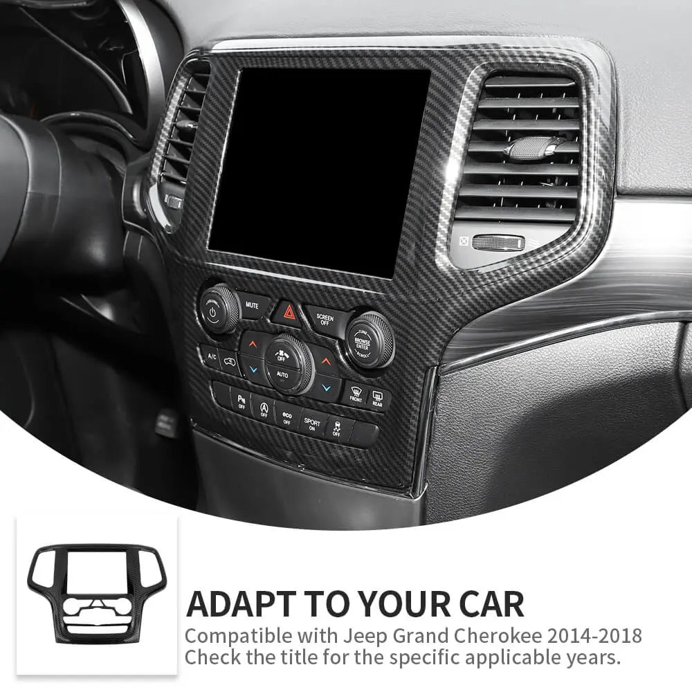 For 2014-2018 Jeep Grand Cherokee WK2 GPS Navigation Panel Trim Cover Bezel