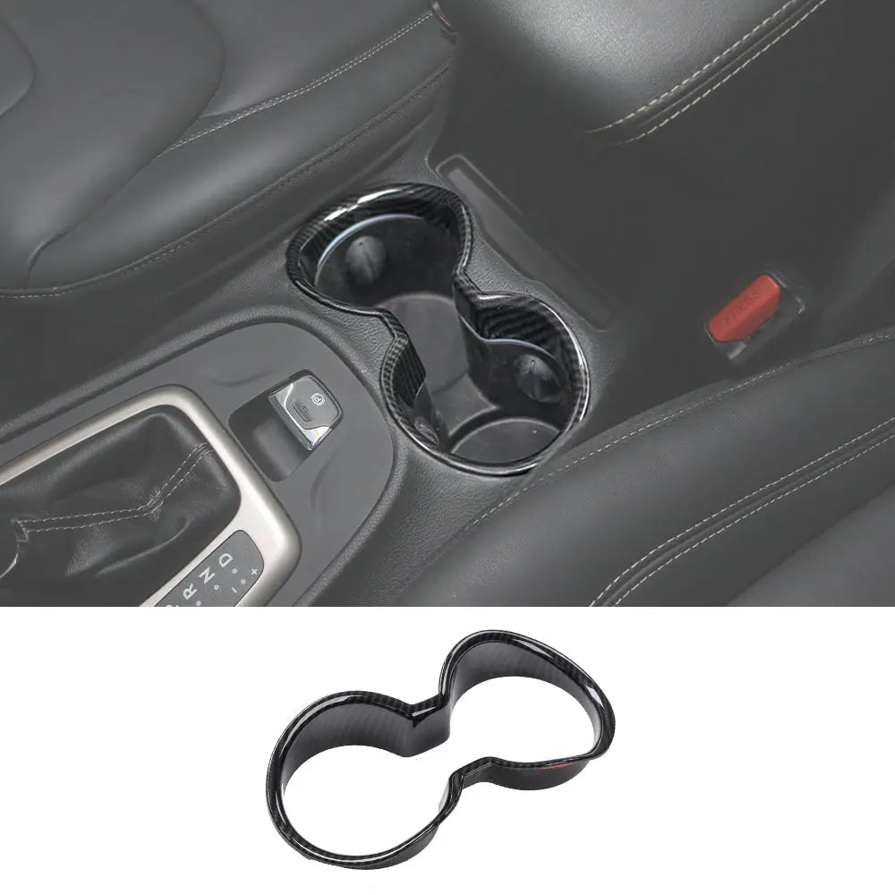 For 2014-2019 Jeep Cherokee Central Water Cup Holder Ring Decor Cover Trim