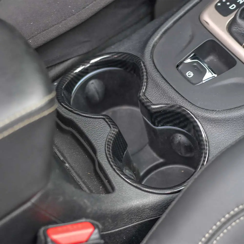 For 2014-2019 Jeep Cherokee Central Water Cup Holder Ring Decor Cover Trim