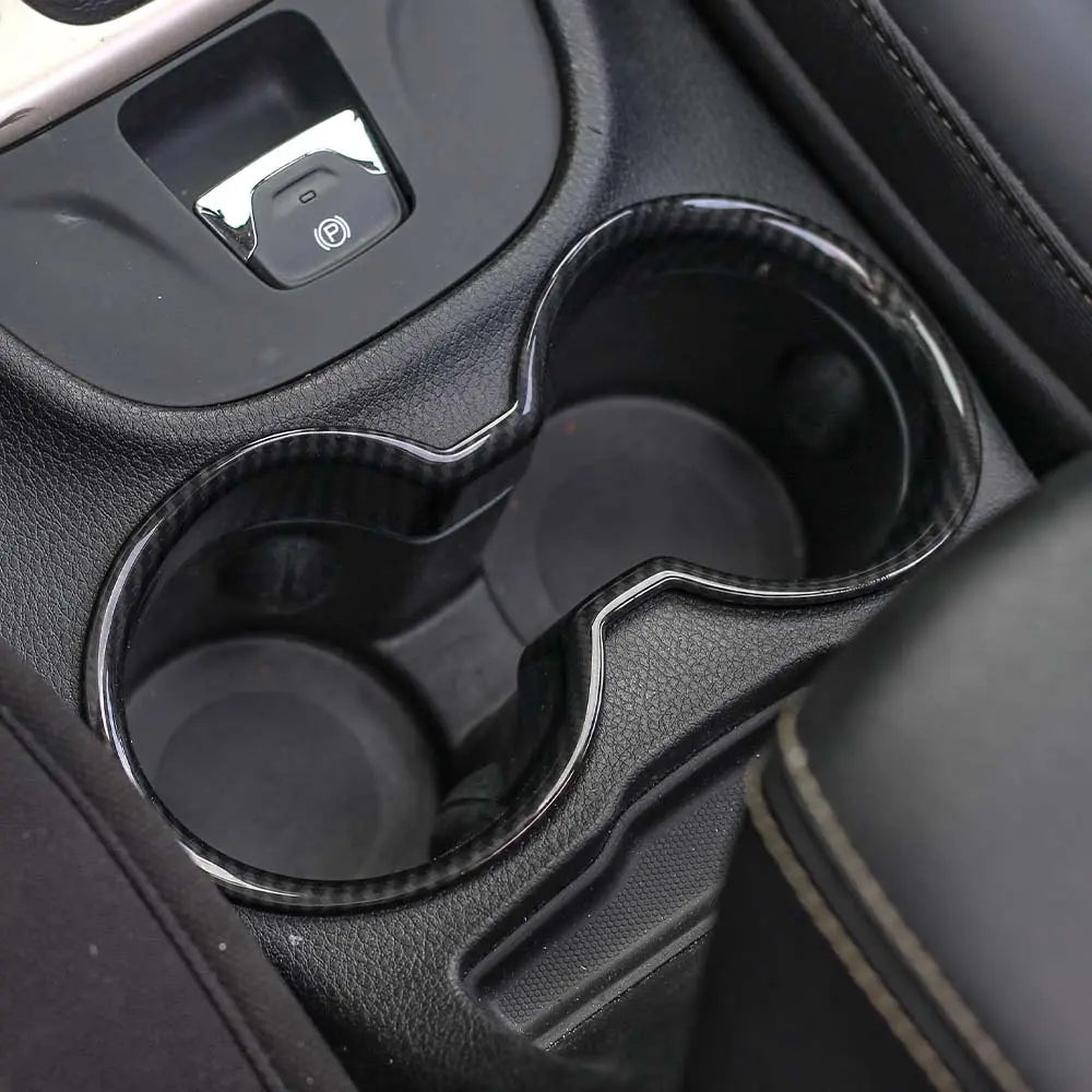For 2014-2019 Jeep Cherokee Central Water Cup Holder Ring Decor Cover Trim